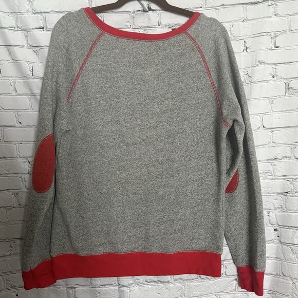 PRESSBOX NEBRASKA FOOTBALL Sweatshirt Vintage Style Graphics GrayRed Black Sz L - Picture 3 of 5
